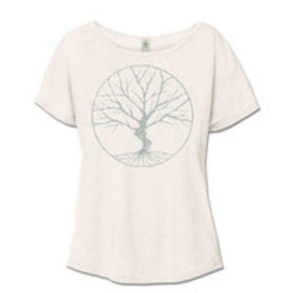 Peaceful Tree Slouch Eco Graphic Top NWT - Picture 4 of 4
